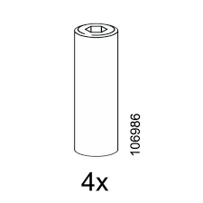 I think this is the one you are looking for. 4 Ikea Tuffing Svarta Bunk Bed Nut Sleeve 106986 Replacement Part For Sale Online Ebay