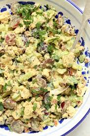 This Curried Chicken Salad With Grapes And Pecans Is Quick And Easy To Make It S Great Served O Chicken Salad With Grapes Chicken Salad Recipes Curry Chicken