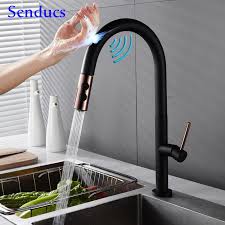 touch kitchen faucet senducs pull out