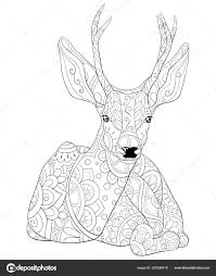 Deer head, drawn in zentangle style. Coloring Pages Coloring For Adults Deer