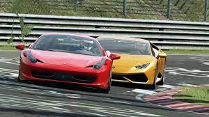 Gain up to 30% hp and tq. Lamborghini Huracan Vs Ferrari 458 Italia Nurburgring Assetto Corsa Youtube