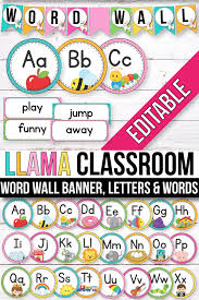 Hit command + c to copy if you are using a mac. Editable Word Wall Letters Word Wall Words Llama Classroom Labels Word Wall Letters Word Wall Ideas Elementary Word Wall