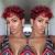 Short Natural Hair With Red Color