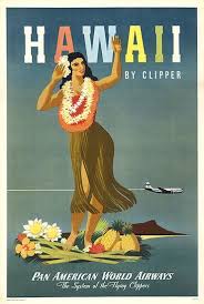 Circa 1948 Hawaii By Clipper Pan Am Airlines Retro Travel Poster Travel Posters Hawaiian Travel