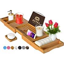 High to low nearest first. Amazon Com Luxury Bathtub Caddy Tray 1 Or 2 Person Bath And Bed Tray Bonus Free Soap Holder Natural Home Kitchen