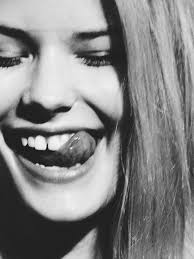 Black And White Photo Woman Smiling Silly Smile Girl Cute Beautiful Black And White Photography Gap Teeth Smile Photography Woman Smile