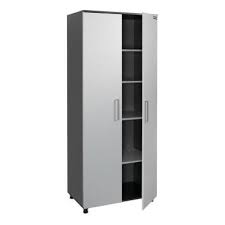 Black Decker 5 Shelf Laminate Storage Cabinet With Leg Levelers In Charcoal Stipple Bg104748k The Home Depot Metal Storage Cabinets Plastic Storage Cabinets Wood Storage Cabinets