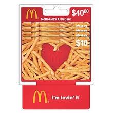 Instead of dropping off canned goods at a soup kitchen, gift card project usa encourages a more personal approach to helping the homeless by carrying around fast food gift cards and being on the look out for the homeless in one's neighborhood. Mcdonald S Gift Card 40 Walgreens