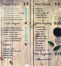 Ding Tea Menu Slc Menu