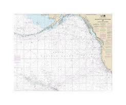 San Diego Aleutian Islands Nautical Chart Sailcloth Print