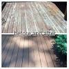 Have a helper attach the rail temporarily with deck screws. 1