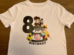 Roblox 8th Birthday Shirt Birthday Shirts Mens Tops Mens Tshirts