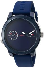 Tommy Hilfiger Men S Denim Quartz Plastic And Rubber Automatic Watch Color Blue Model 17913 Tommy Hilfiger Watches Tommy Hilfiger Man Mens Fashion Watches