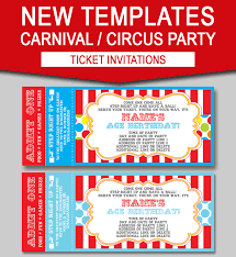 Carnival Party Printables Invitations Decorations Colorful Carnival Party Invitations Carnival Birthday Invitations Carnival Ticket Invitations