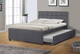 Discounted Best Quality Furniture K27 Full Bed W Trundle Dark Gray Bestqualityfurniturek27fullb Upholstered Platform Bed Upholstered Panel Bed Bed Furniture