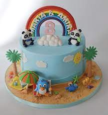 Cute Baby Bus Beach Themed Birthday Cake Panda Birthday Cake Themed Birthday Cakes Bus Cake
