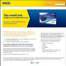 Gift cards are gaining popularity among the masses. 5 Off Woolworths Wish Gift Cards Purchased Online For Racq Racv Ract Members Ozbargain
