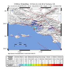 M 3 6 6km W Of Ventura Ca