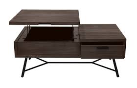 At first a compact table, this wood and white lacquer find can stretch its top 360 degrees. Chester Lift Top Coffee Table Rustic Grey Leon S