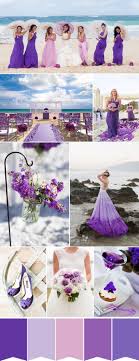 Fabulous Summer Beach Wedding Colors With Matched Bridesmaid Dresses Beach Wedding Purple Purple Wedding Theme Purple Bridesmaid Dresses