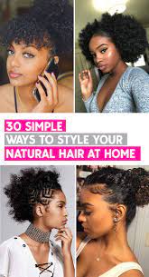 50 Different Ways To Style Your Natural Hair At Home Thrivenaija Natural Hair Bun Styles Natural Hair Styles Protective Styles For Natural Hair Short