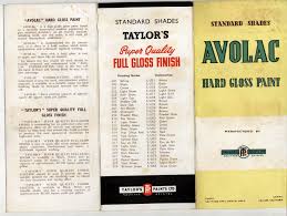 1950s Avolac Hard Gloss Paint Taylors Paint Limited Of