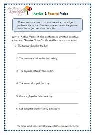 Name active & passive voice e put the verbs in brackets into the correct passive tense. Grade 3 Grammar Topic 3 Active Passive Voice Worksheets Lets Share Knowledge Active And Passive Voice Self Esteem Worksheets Passive