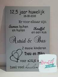 Tekstbord Jaar Getrouwd Creatief En Kado Kado Traktatie Shop