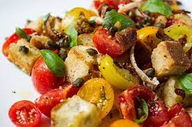 Panzanella With Crisp Chicken Skin Recipe Recipe Recipes Healthy Recipes Chicken