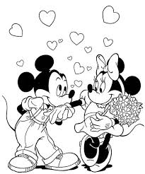 Mickey And Minnie Wedding Coloring Pages Valentine Couple Desenho Mickey Bebe Da Disney