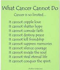 What cancer cannot do cancer is so limited. Quotes About Cancer And Life 80 Quotes