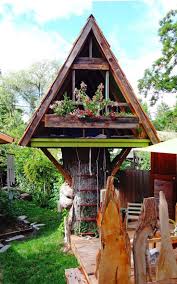 Kleines Baumhaus Holz Baum Blumenkasten Garden House Kids Hinterhof Baume Baumstamm Garten Grosser Garten