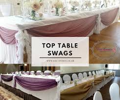 Wedding Table Linen Ideas For Top Table Swags Wedding Swag Wedding Table Linens Table Swag Table Runners Wedding