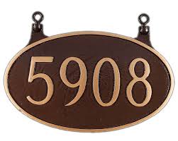 If after considering the best location it's still difficult to see your house numbers when it's dark, consider a small light above or below to increase. 2 Sided House Hanging Number Sign Oval Address Plaque Choose Your Color