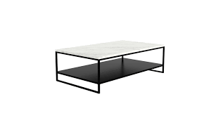 The best way to tie your room together is with a stylish coffee table. Modern Marble Stone Black Metal Coffee Table
