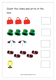 Counting maths worksheet for grade 1. Free Printable Number Counting Worksheets Count And Match Count And Write Count And Color The Objects Math Worksheets For Preschool And Kindergarten Megaworkbook
