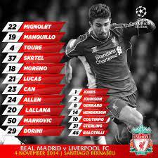 Real madrid have become the first team to win the european cup/champions league in three successive seasons since bayern munich between 1974 and 1976. Liverpool Fc On Twitter Confirmed Lfc S Starting Xi And Substitutes V Real Madrid Http T Co Tkq4umiks8