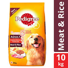Pedigree Adult Dry Dog Food Meat And Rice 10 Kg Pack At Best
