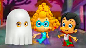 Molly gil goby deema oona nonny mr. Bubble Guppies Halloween Party Game Nick Jr Games Brodigames Youtube
