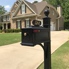 These cast aluminum post mount mailboxes can be purchased by themselves without a post, although each mailbox is also available with a factory matching mailbox post. Mailbox Post Combo Includes Address Plaque Mounting Hardware Rust Free Cast Aluminum Walmart Com Walmart Com