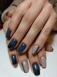 Grey or gray (american english alternative; Dark Grey And Light Grey Working The Magic Magic Nails Pretty Nails Pretty Nails Glitter