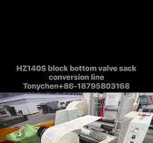 Pp woven block bottom valve sack production line, For cement and gypsum  sack, Sack width 300mm to 600mm, Sack length 380mm to 910mm, Bottom width  80mm to 180mm, Stable Speed up to 130 bag/minute, ...