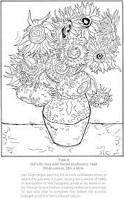 Ausmalbilder sonnenblume kostenlos drucken für kinder. Sonnenblumen Van Gogh Coloring Coloring Pages Coloring Book Pages