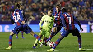 Barcelona looked completely in control after scoring twice in the opening 34 minutes, against a levante side who needed one point to be certain of avoiding. Levante 2 1 Barca Down But Not Out