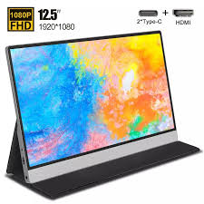 12 5 Mini Portable Monitor 1080p Type Usb C For Switch Xbox Ps4 Huawei Samsung Phone Laptop Pc Gaming Monitor In 2020 Digital Music Cheap Desktop Consumer Electronics