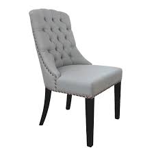 Philippe Tufted Fabric Dining Chair Storm Blue Fabric Dining Chairs Dining Chairs Upholstered Seating