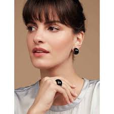 Maia Black Hoop Earring