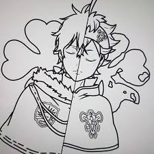 Asta Black Clover Coloring Page Coloring Pages Black Clover Anime Clover