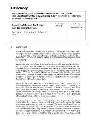 Estate Safety and Tackling Anti-Social Behaviour