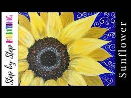 Fall Canvas Painting Videos Sunflower Painting Flower Painting Sunflower Canvas Paintings